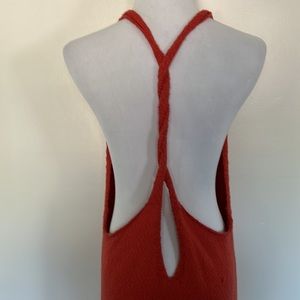 NWT Free People terra-cotta knit mini dress